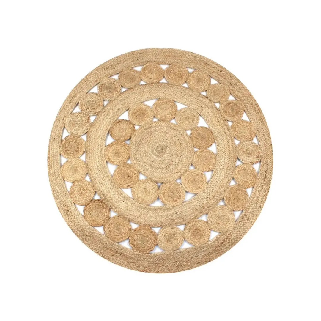 Round Jute Rug Gold Coast Wedding & Event Furniture Hire