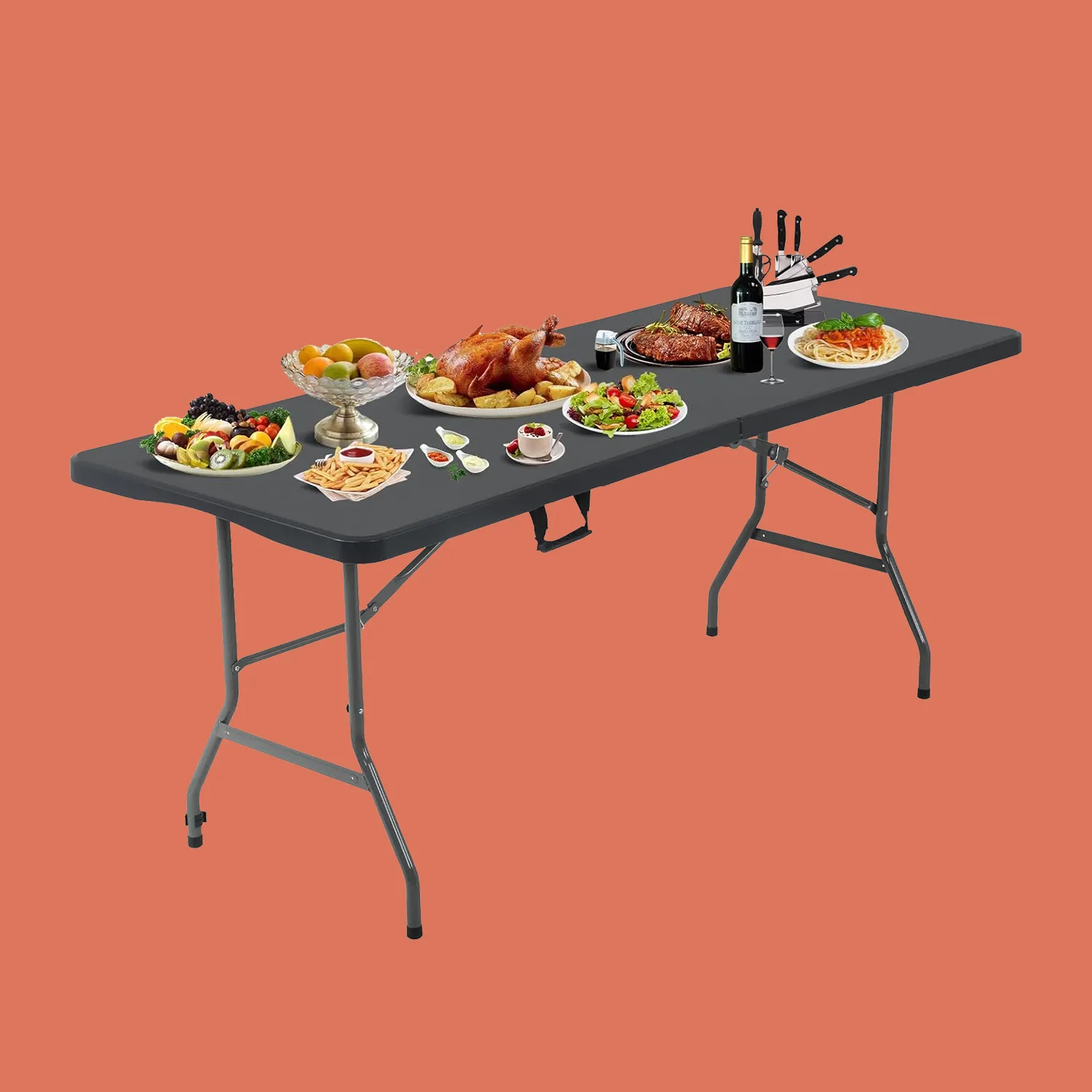 6' Folding Table (Black)