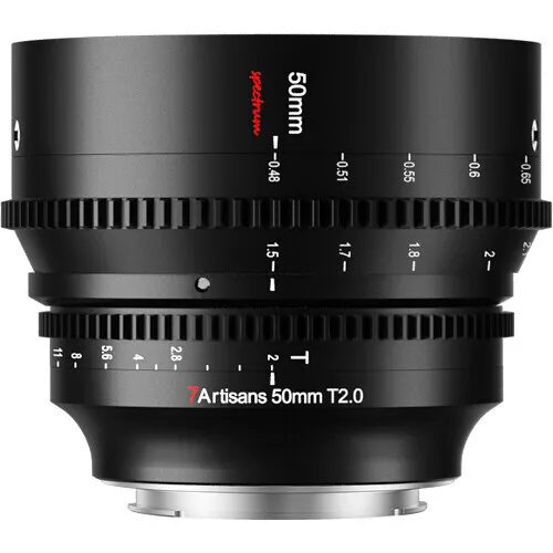 Lente 7artisans 50mm T2.0 Spectrum (Sony FE)