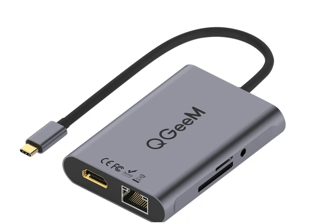  Adaptador Hub USB C 8 em 1