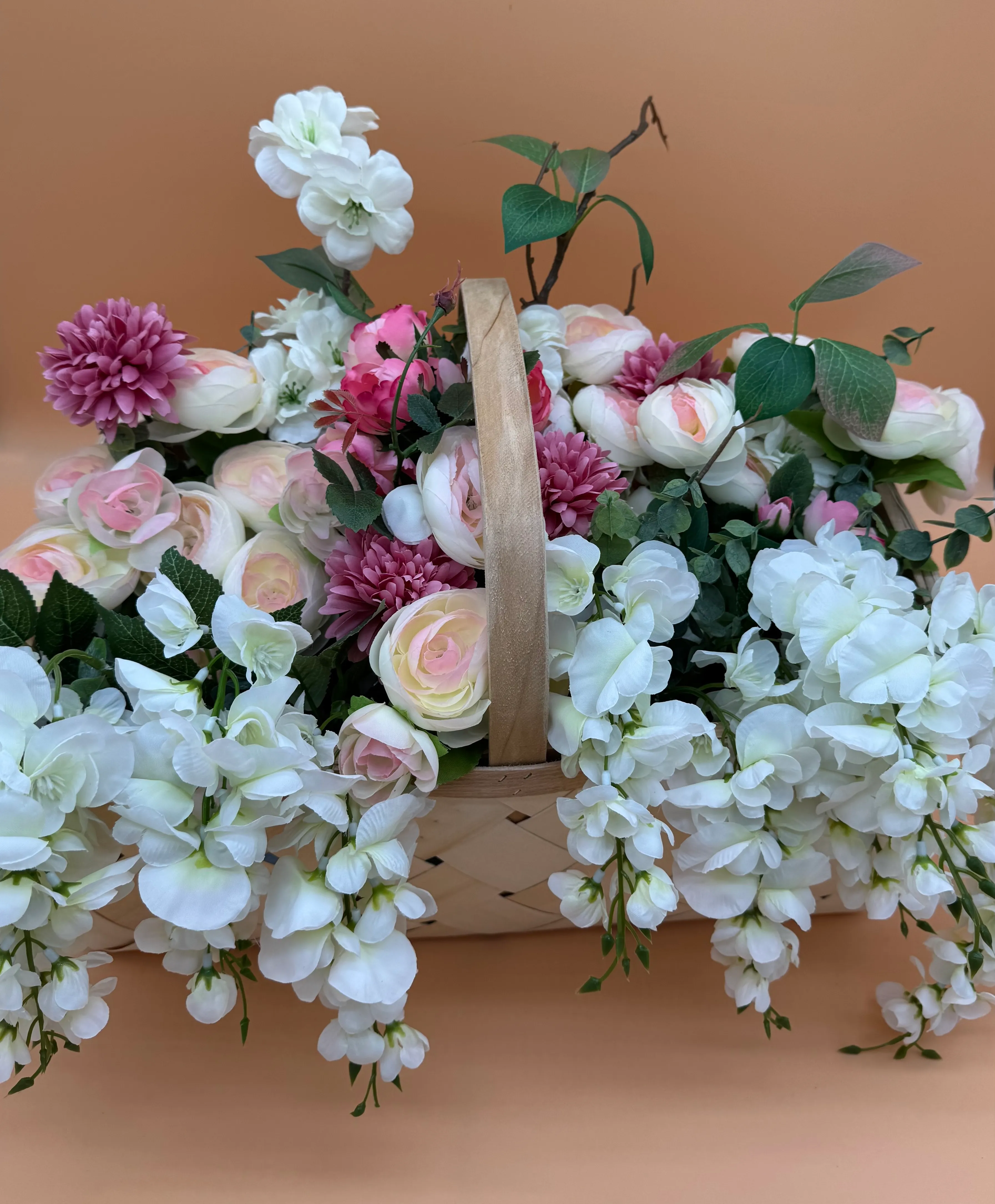 Wildflower Faux Basket 