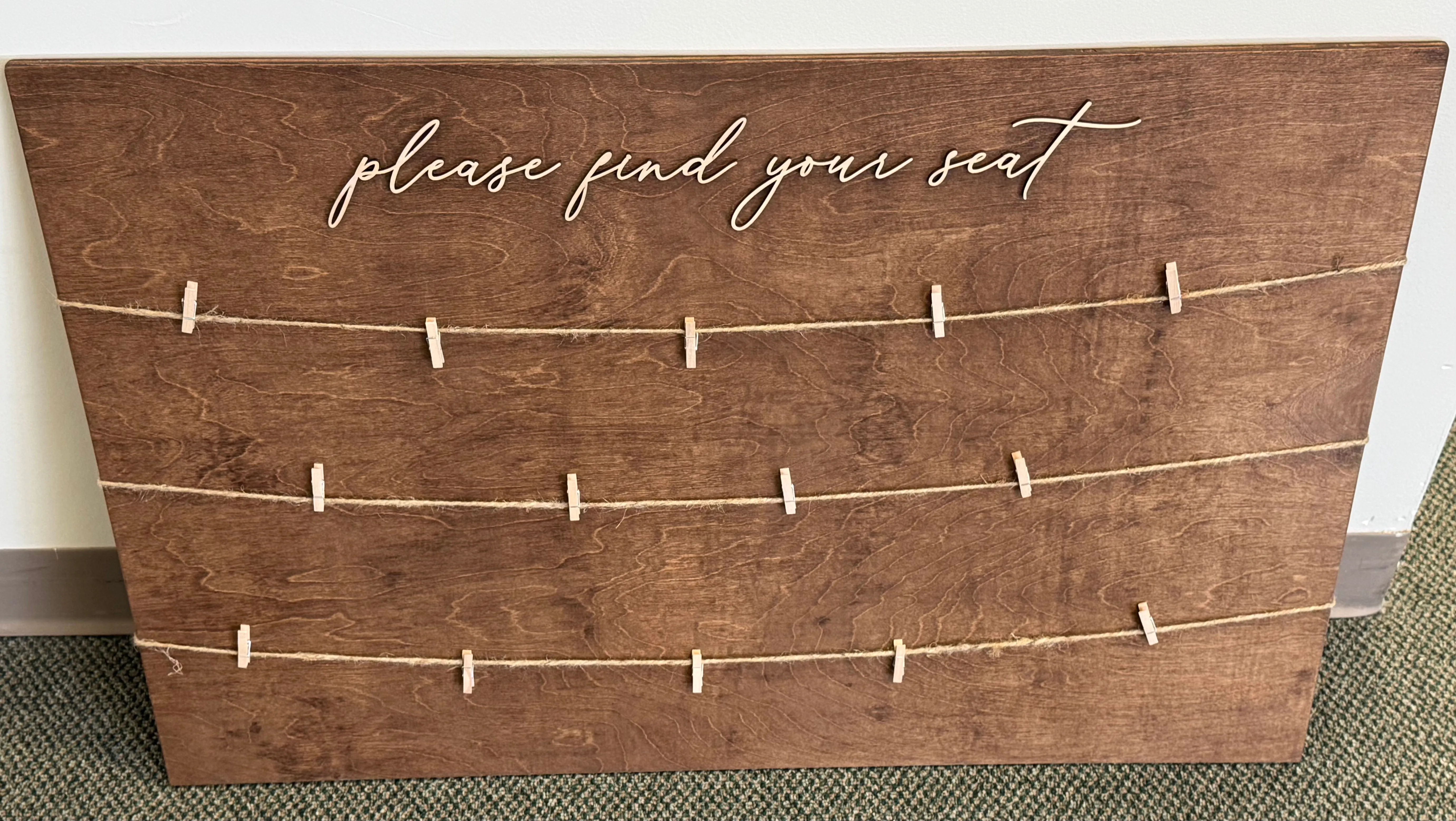 Wood Seating Chart 