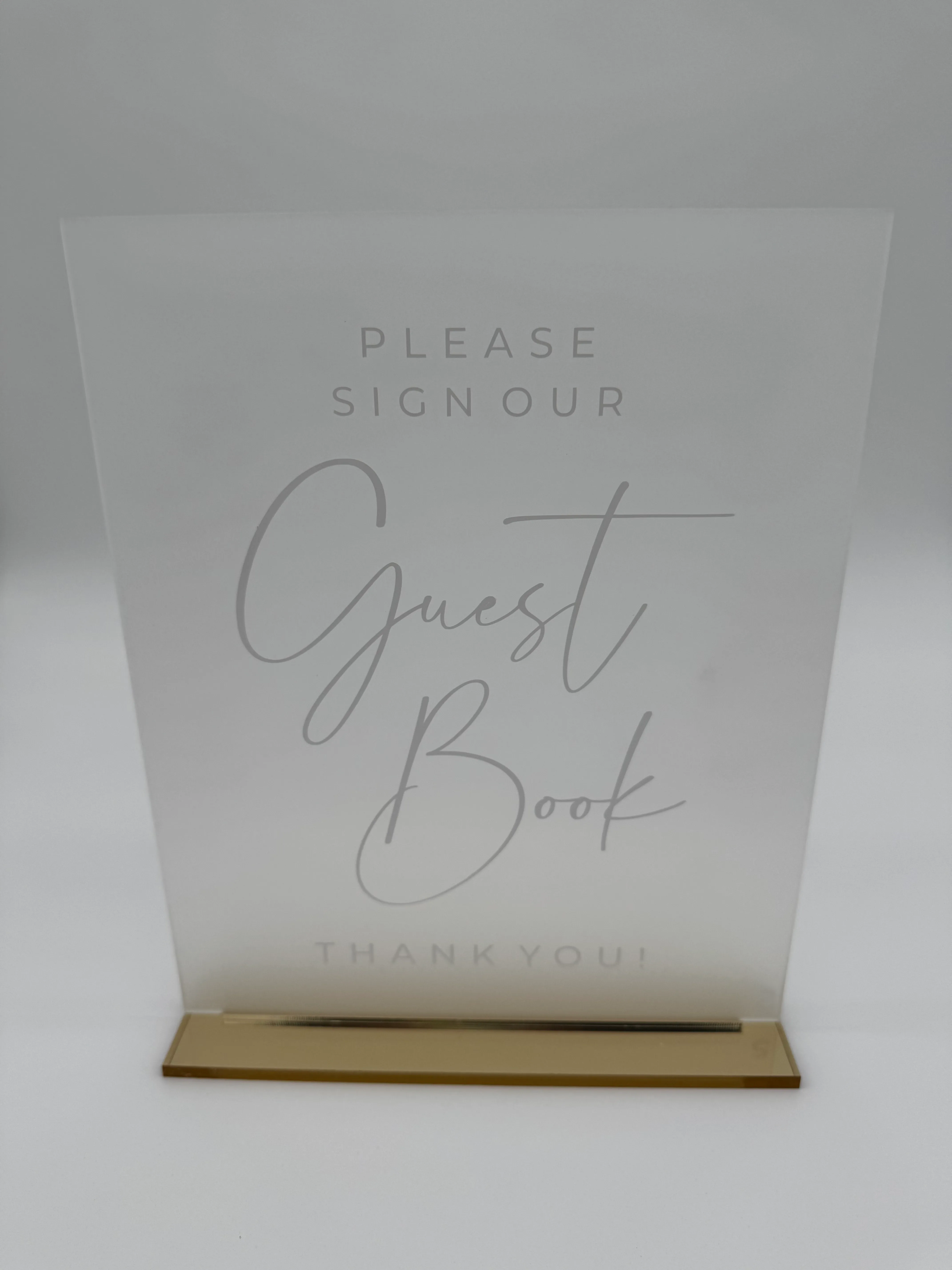 Acrylic Please Sign Our Guestbook Sign 