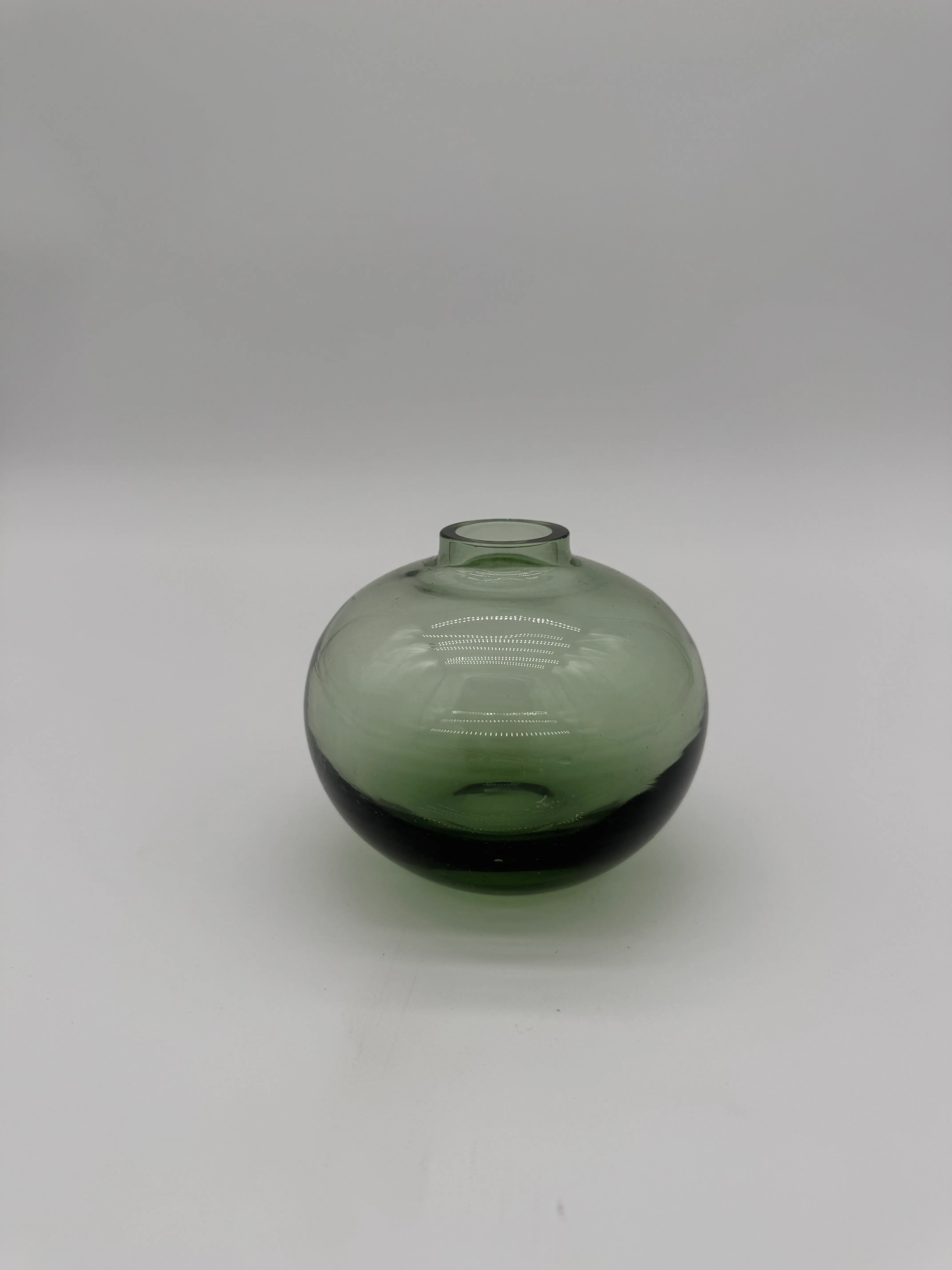 Green Mini Round Glass Vase 