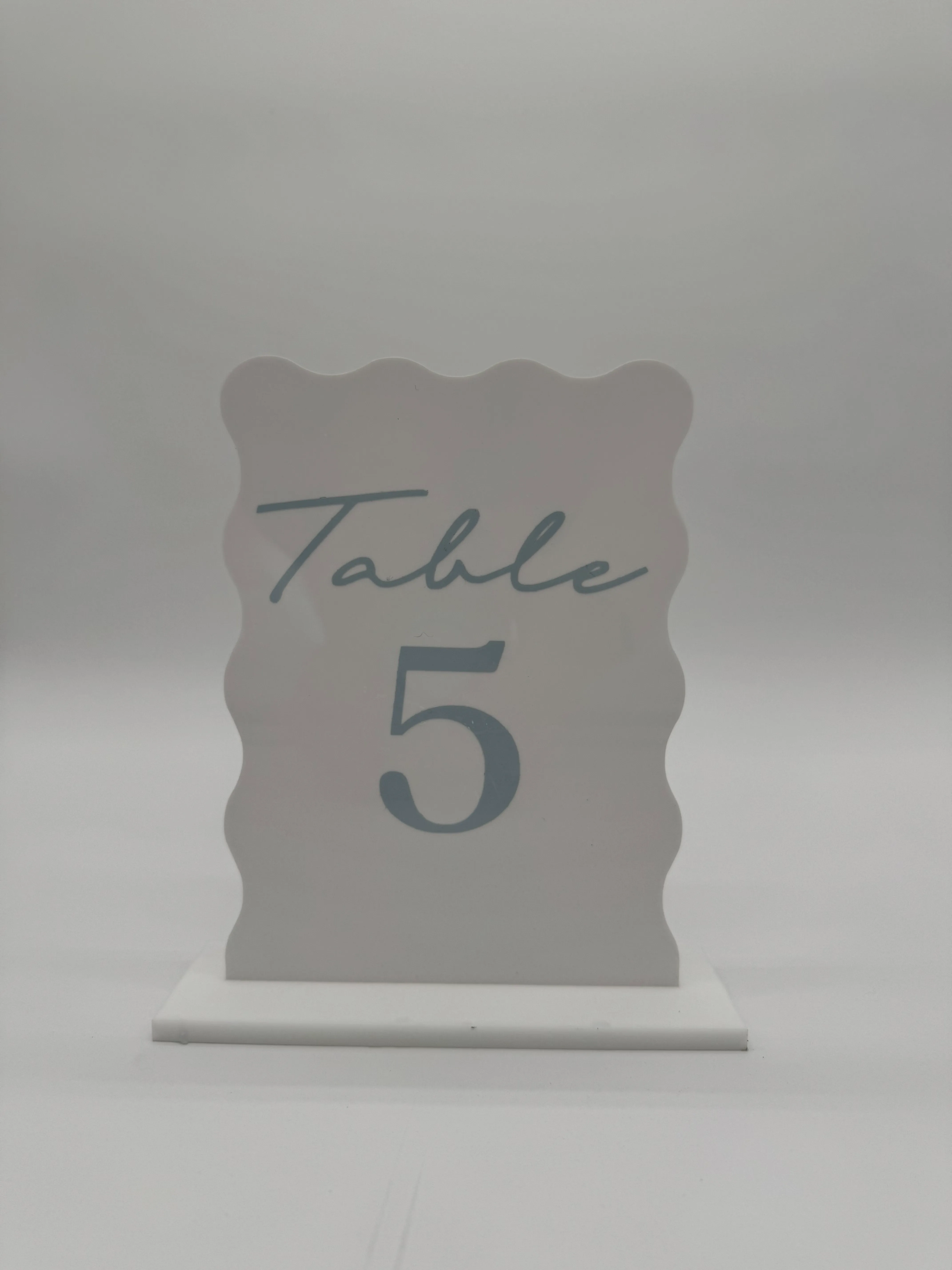 White and Blue Table Number 1-14