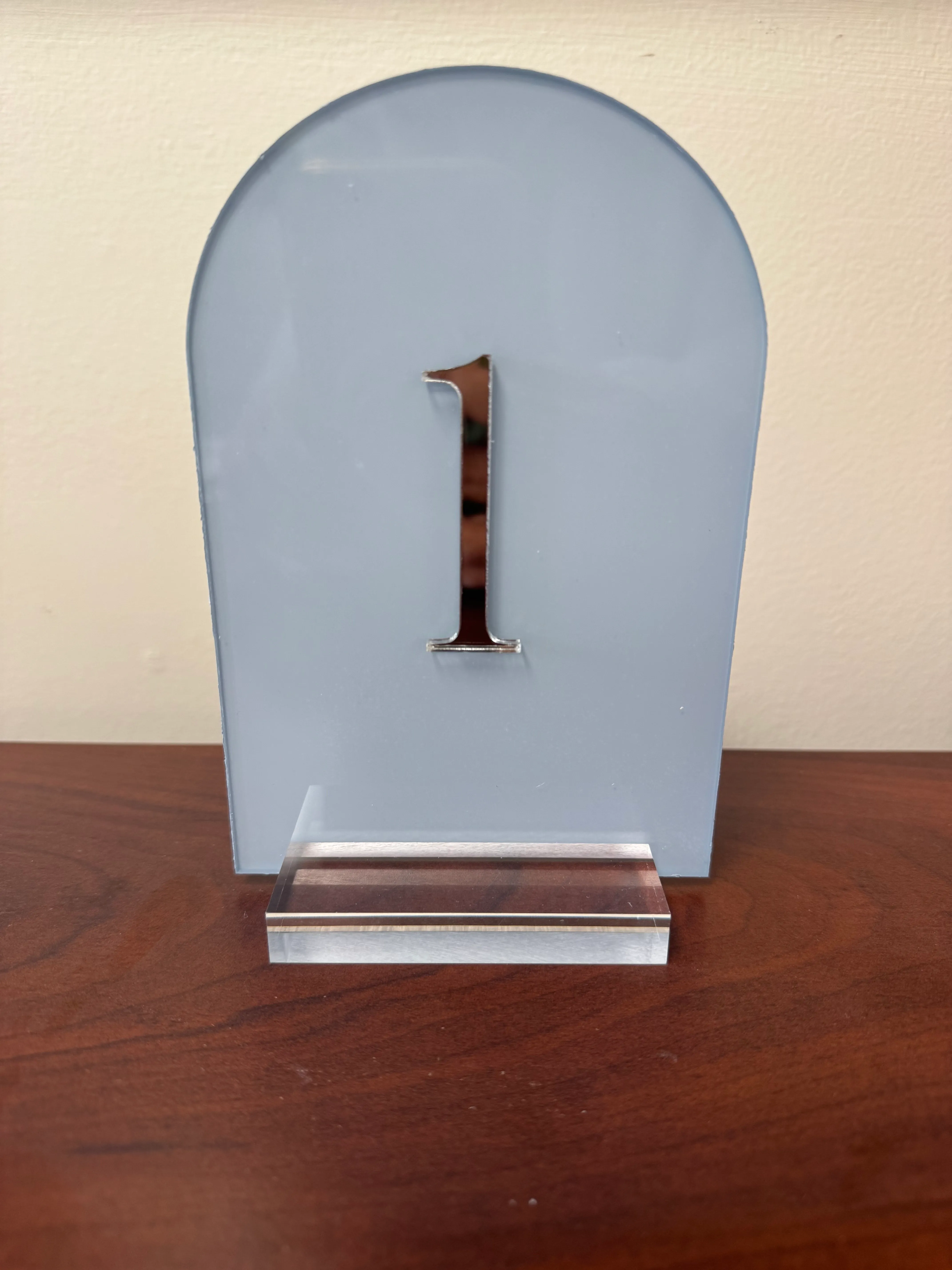 Dusty Blue Table Numbers 1-11