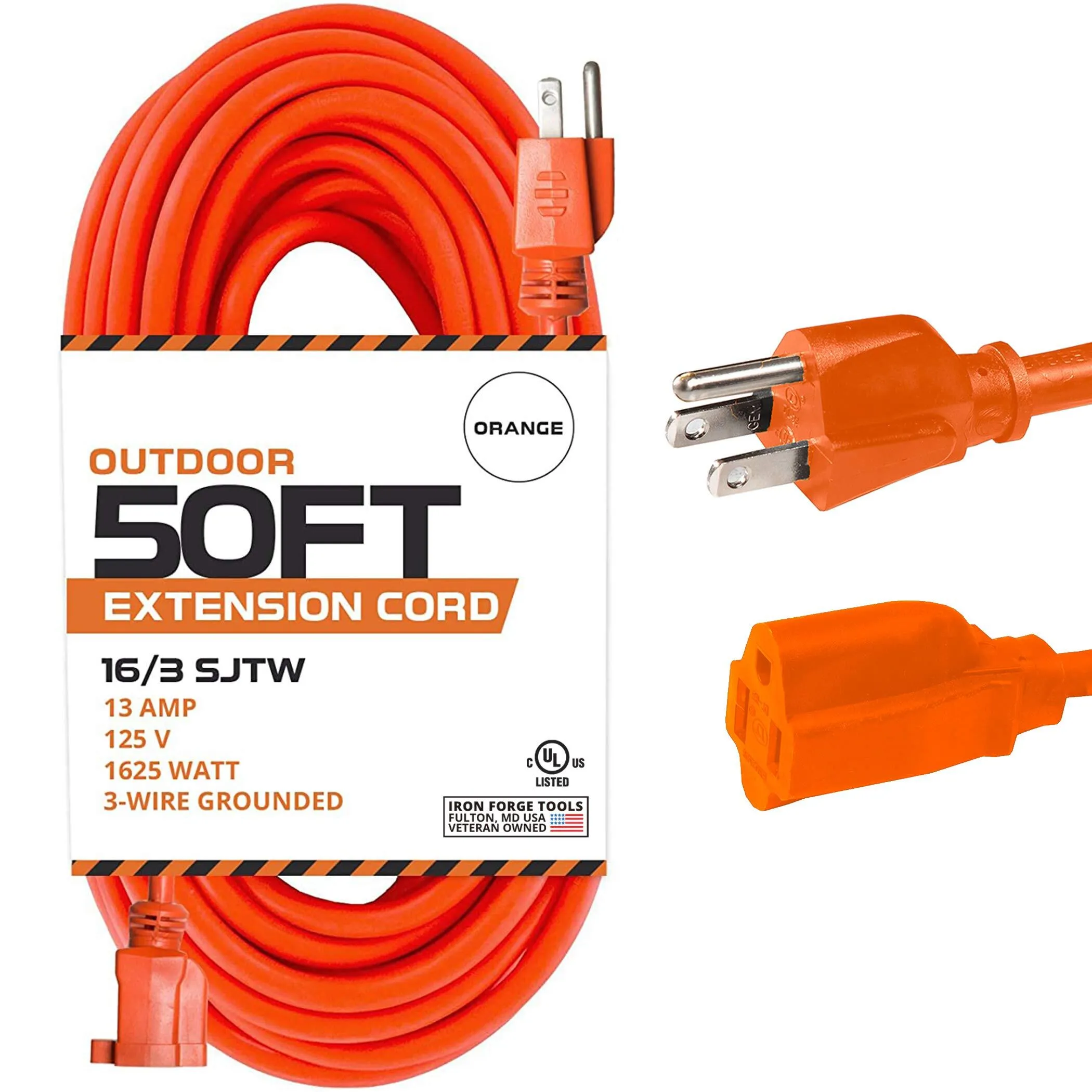 50' Orange Extension Cord