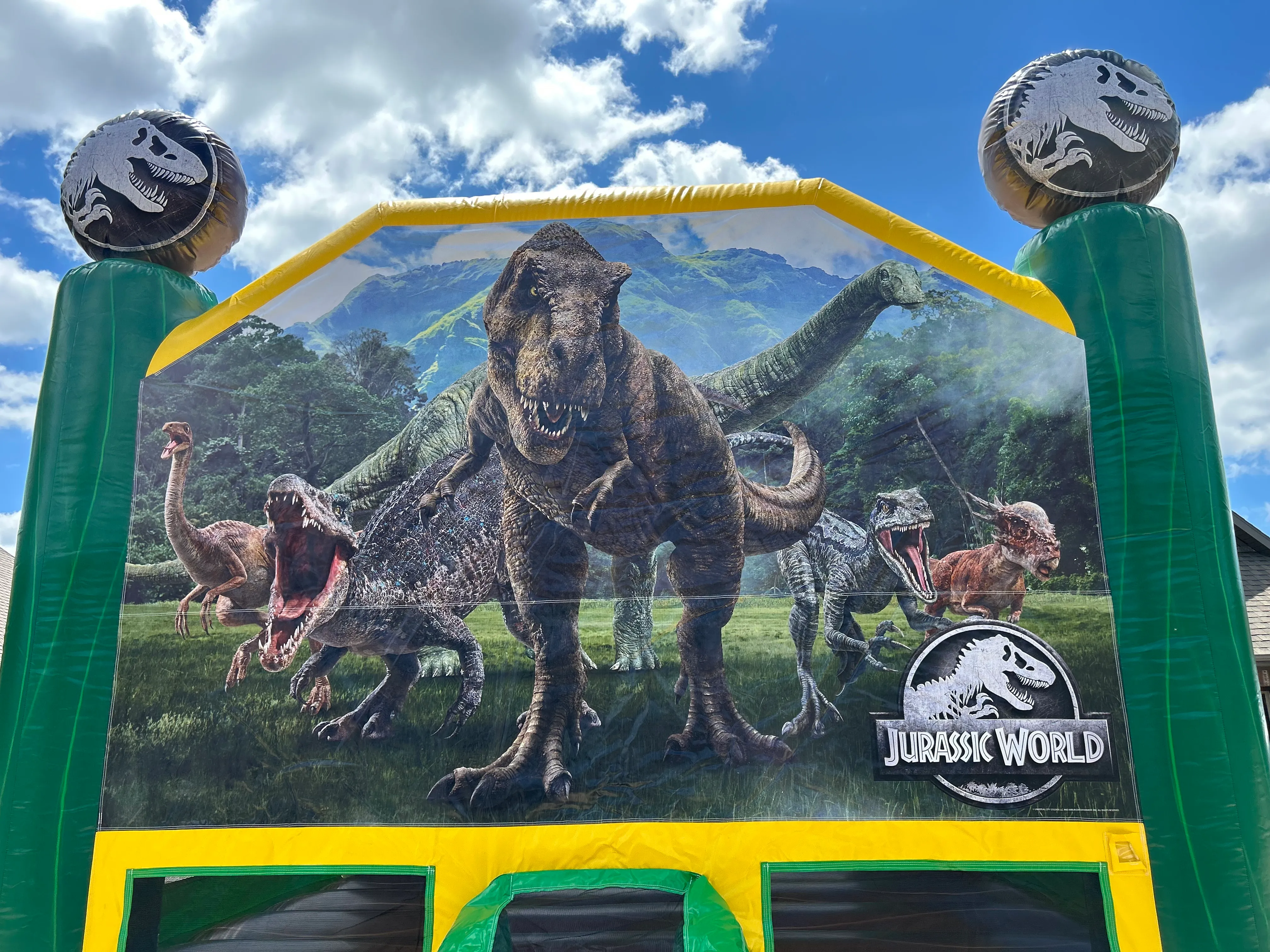 Jurassic Park Large Bounce House <br> L: 17' x W: 15' x H: 14'  <br> DRY ONLY 
