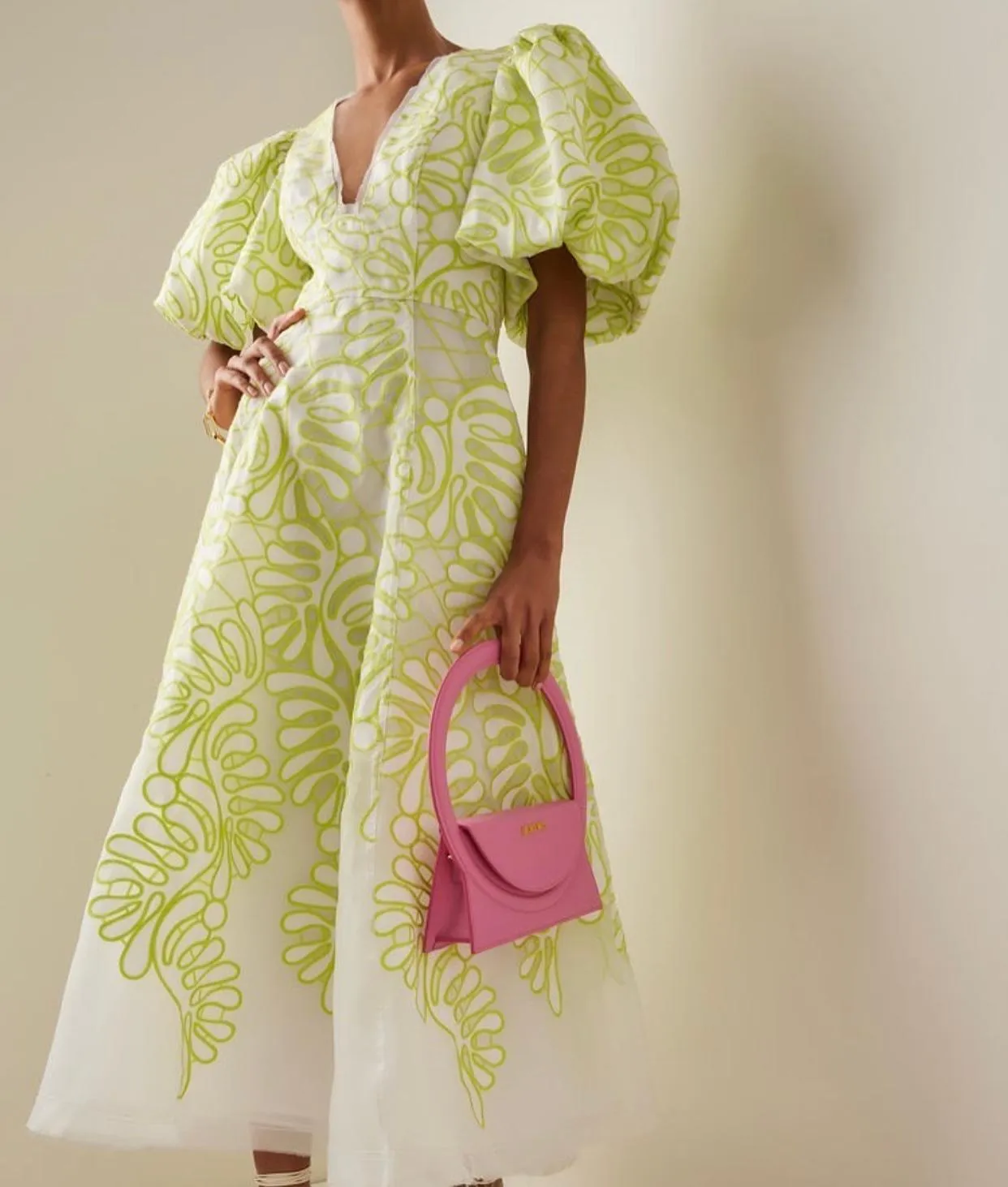 Applique Midi Dress 