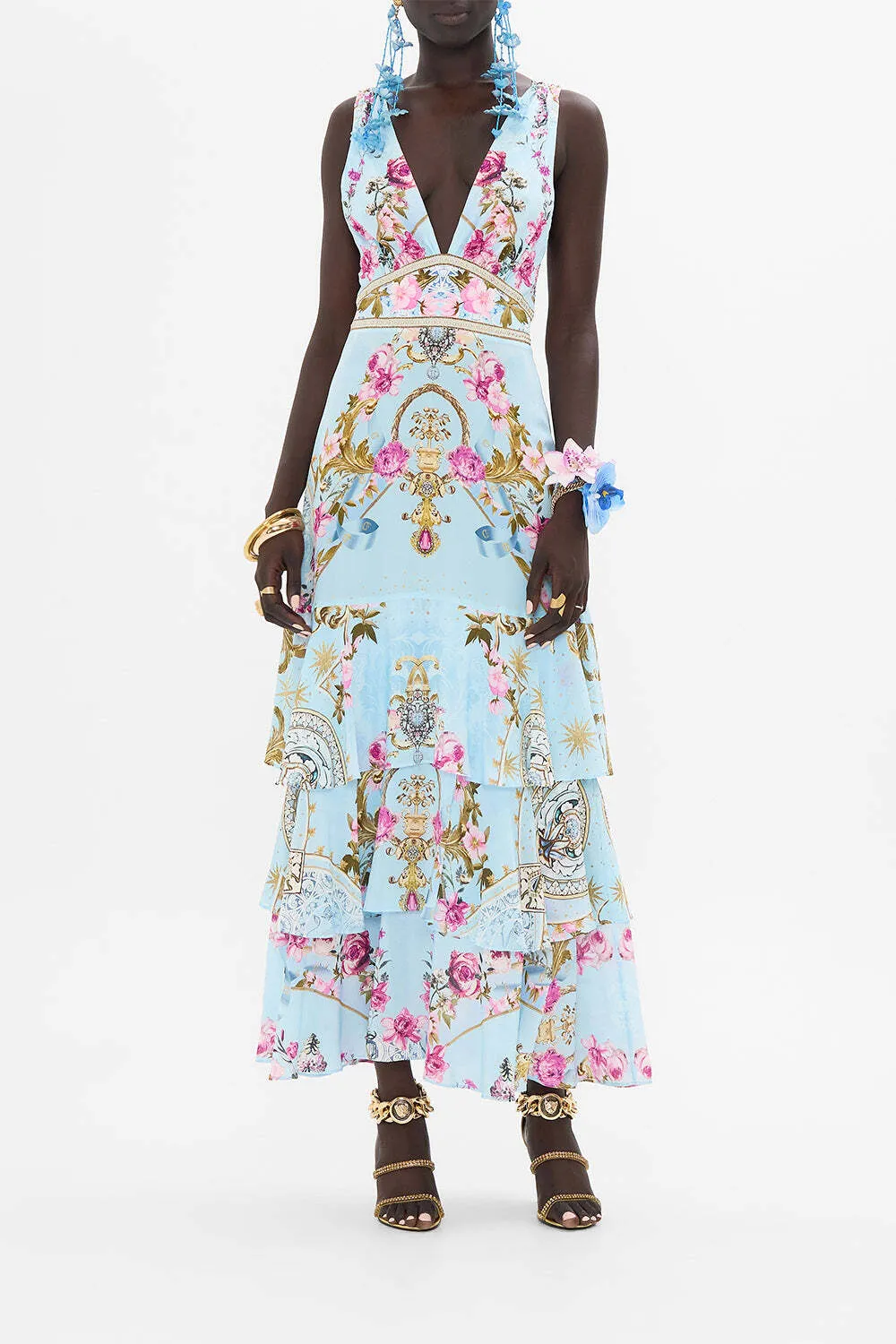 Camilla Down the Garden Path Tiered Ruffle Dress