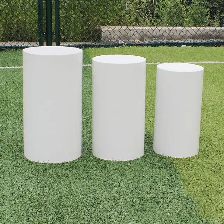 White Cylinder Stands