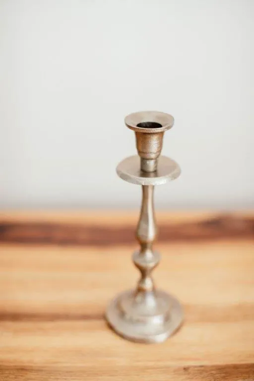 Go004 Brushed Gold Candle Stick 22cm