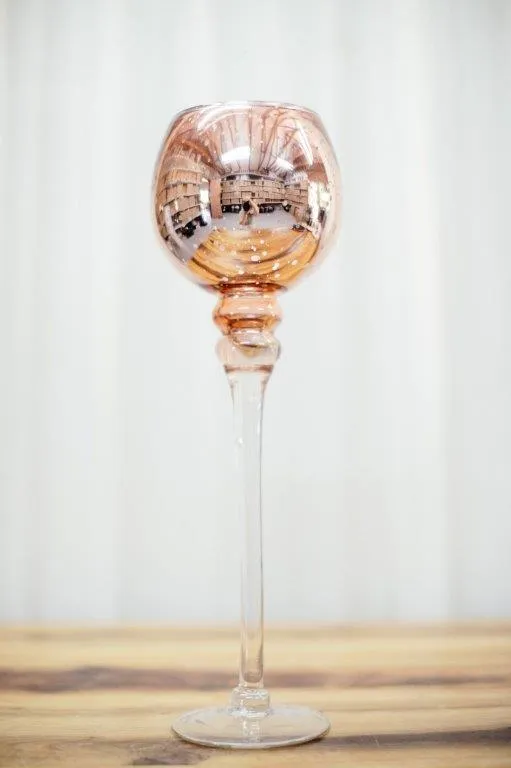 Ro013 Rose Gold Round Large Vase