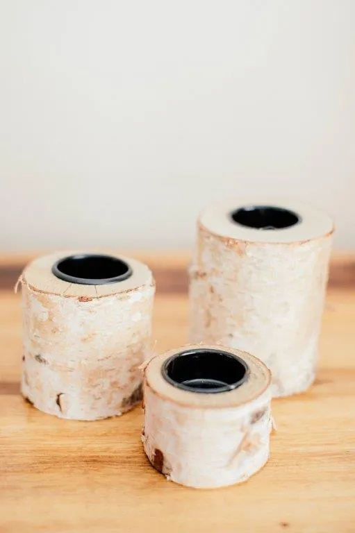 Na007 Wooden Tea Candle Holders Assorted sizes