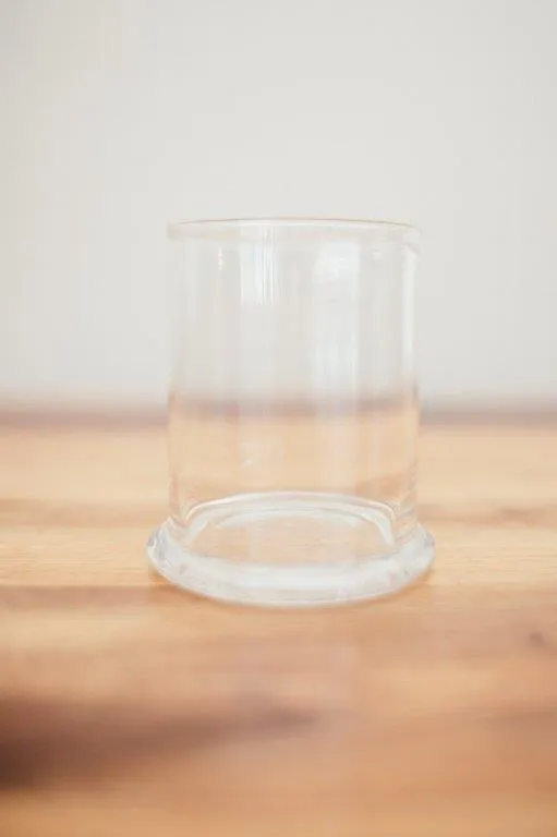 Gl005 Glass Candle Holder with Thick Rim 10cm