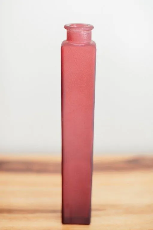Ro024 Tall Pink Tint Flower Vase 31cm