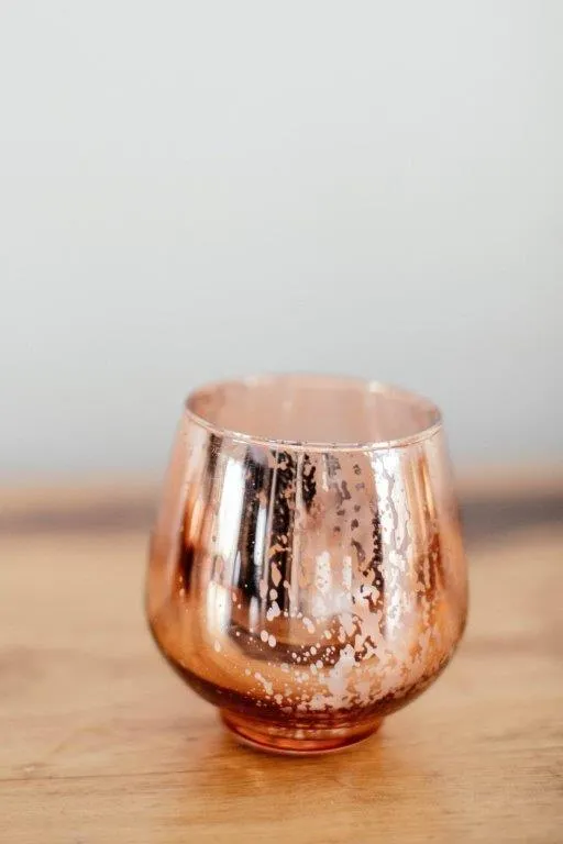 Ro018 Rose Gold Votive 9cm