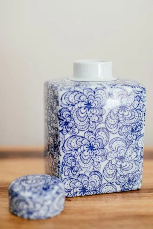 Dl005 Delft Print Jar 17cm