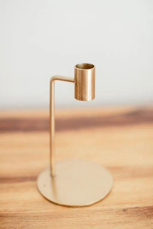 Go006 Niko Candle Holder Gold 17x7cm