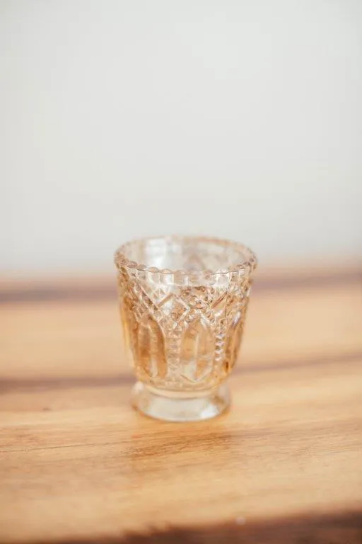 Go023 Gold Detail Votive 8cm
