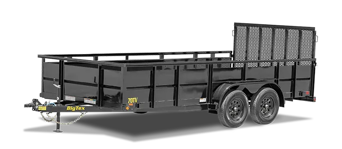 BIG TEX 7X16 TANDEM AXLE UTILITY TRAILER WITH 24" SIDES - 70TV-16