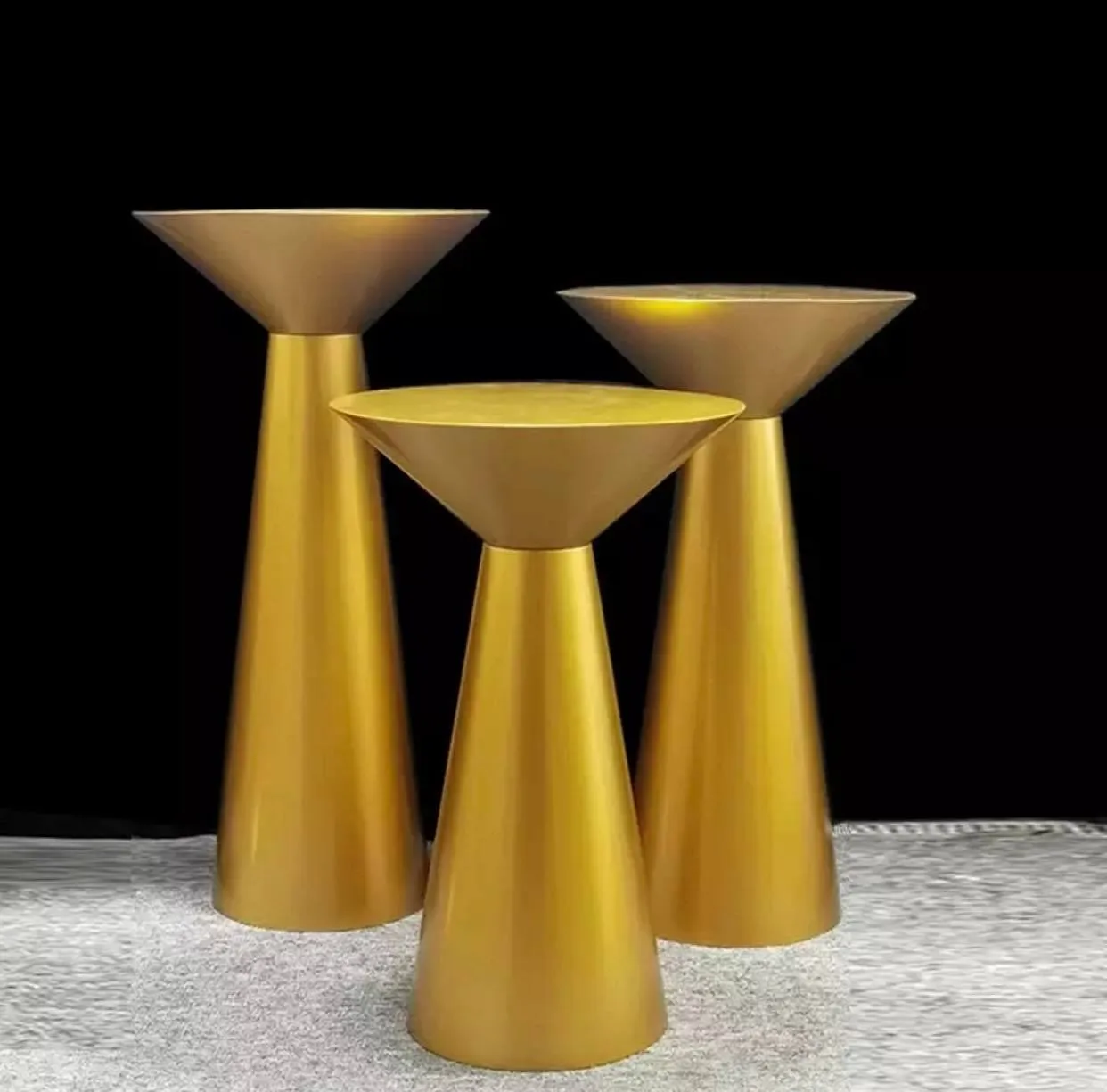 Gold Cone Pedestal 