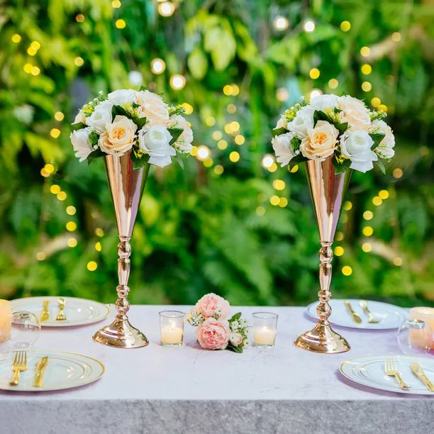 Gold Trumpet Vase 