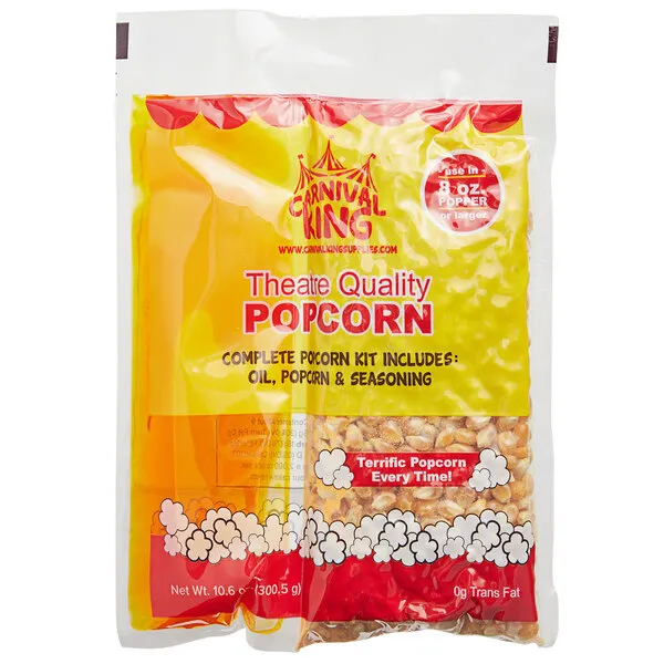 8oz Bag of Pop Corn Kernel with Oil Ready to Cook 