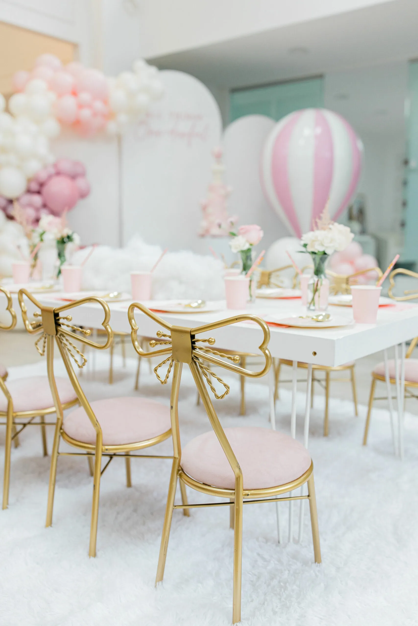 Kids Pink Bow Chair 