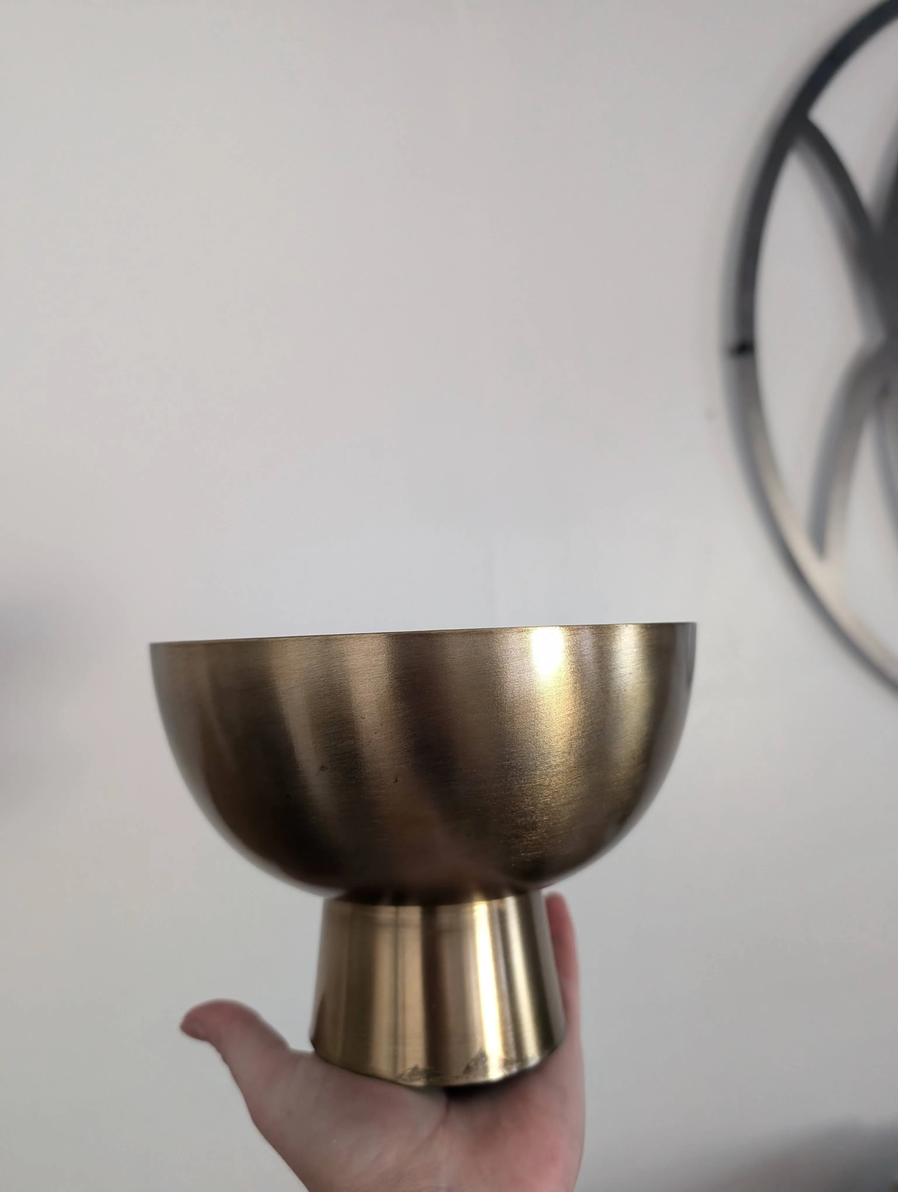 Footed Gold Centerpiece Bowl