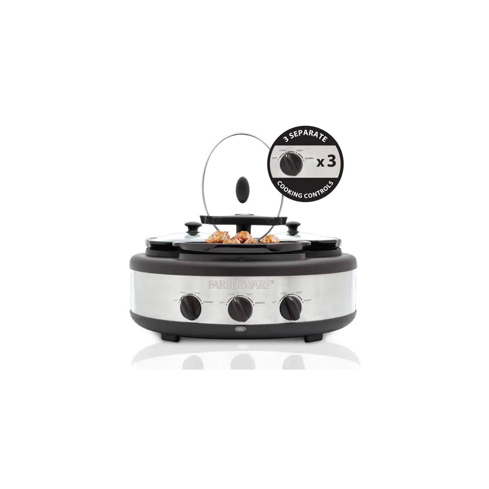 3 Crock  Round Slow Cooker
