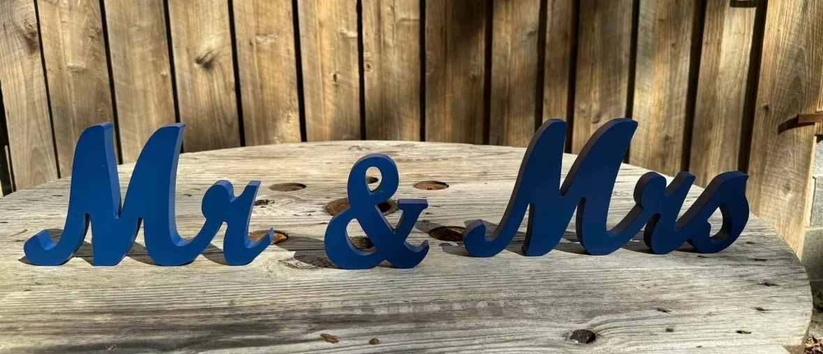 Navy Mr. & Mrs. 