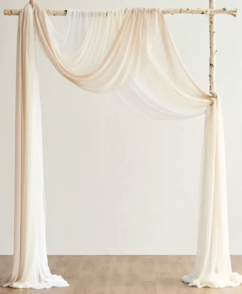 Ling’s Moments Arch Drapery in Cream