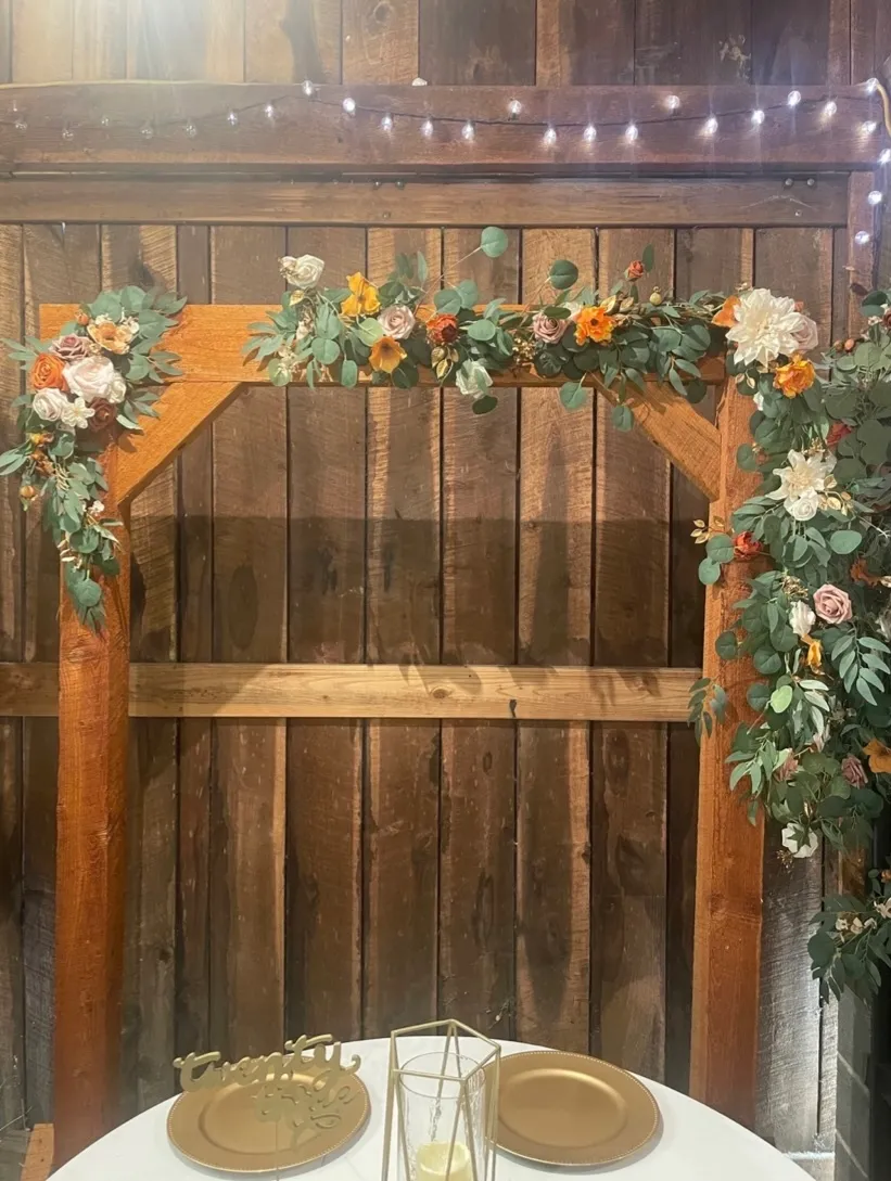 6’ Ling’s Moments Arch Garland in Sunset Terracotta 