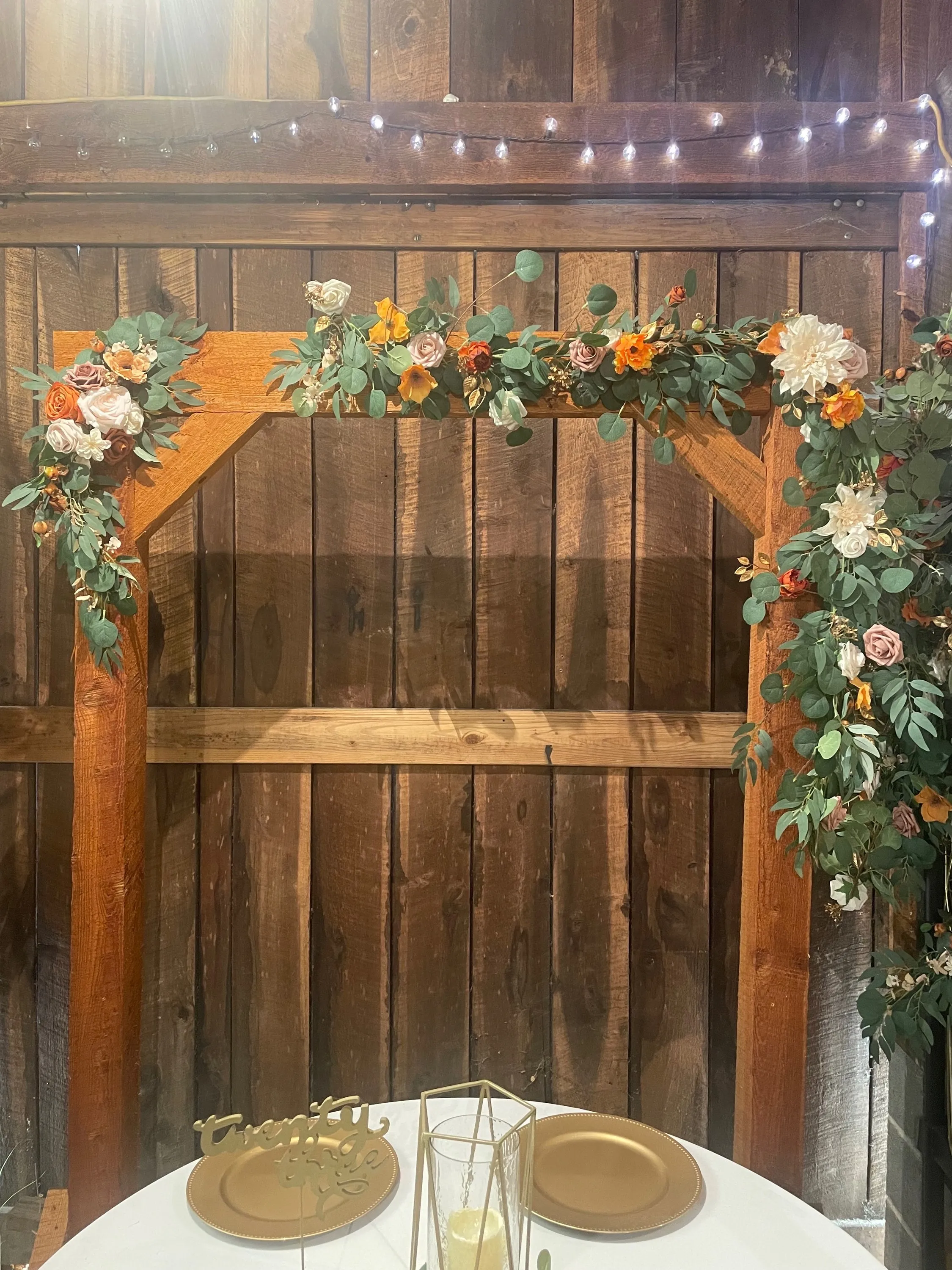 Cedar Stained Arch (Measurements: 80" tall by 60" wide)