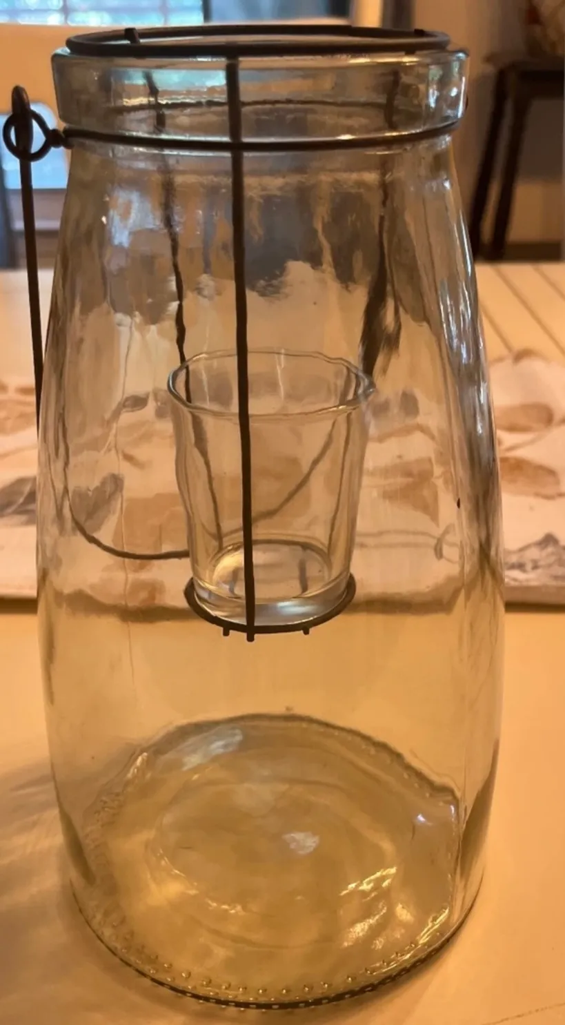 10” Tall Glass Lanterns 