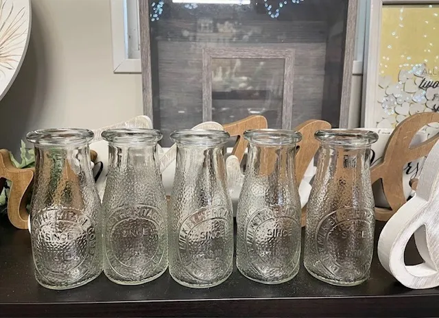 5.5" Milk Bottle Vases