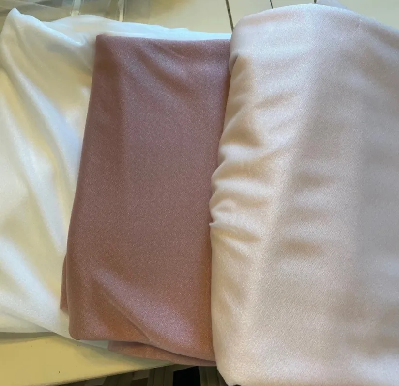 Ling’s Moments Arch Drapery in White, Blush, & Dusty Rose-WHITE DRAPE ONLY