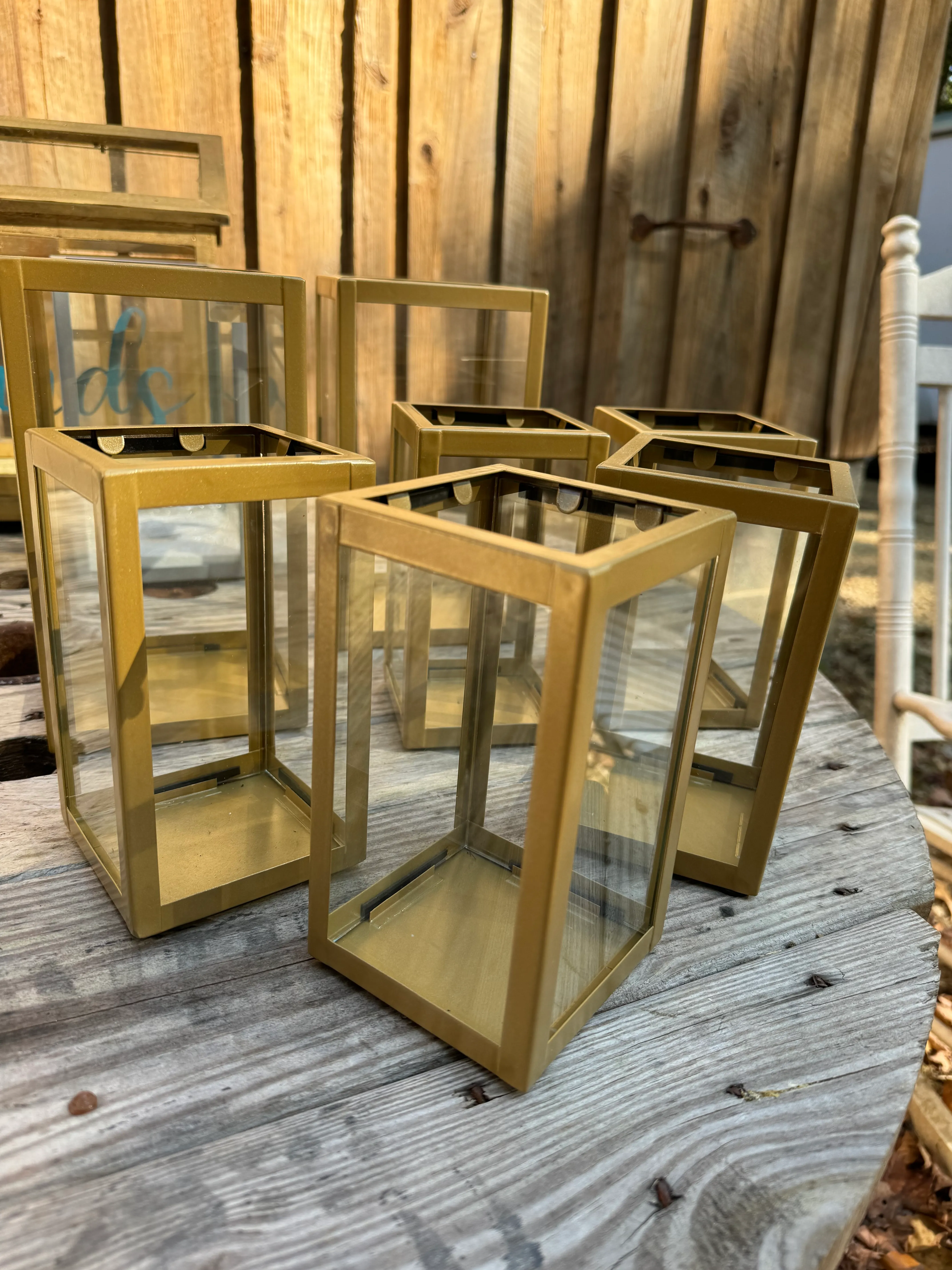 Large Gold Lantern Stands