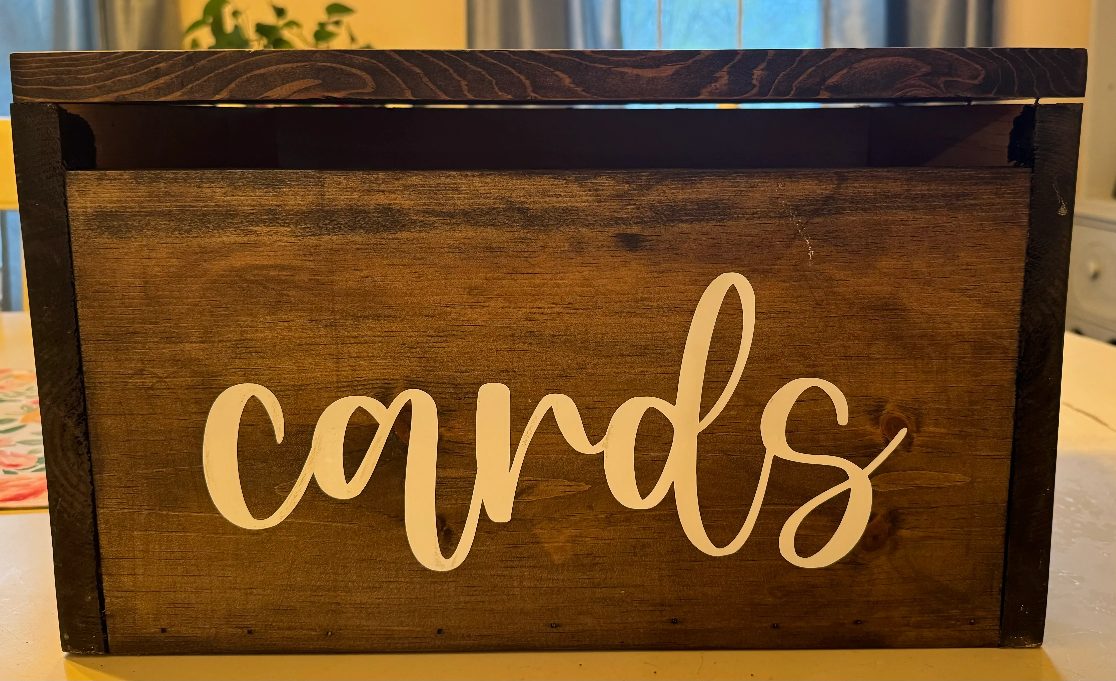 Large Wood Card Box
