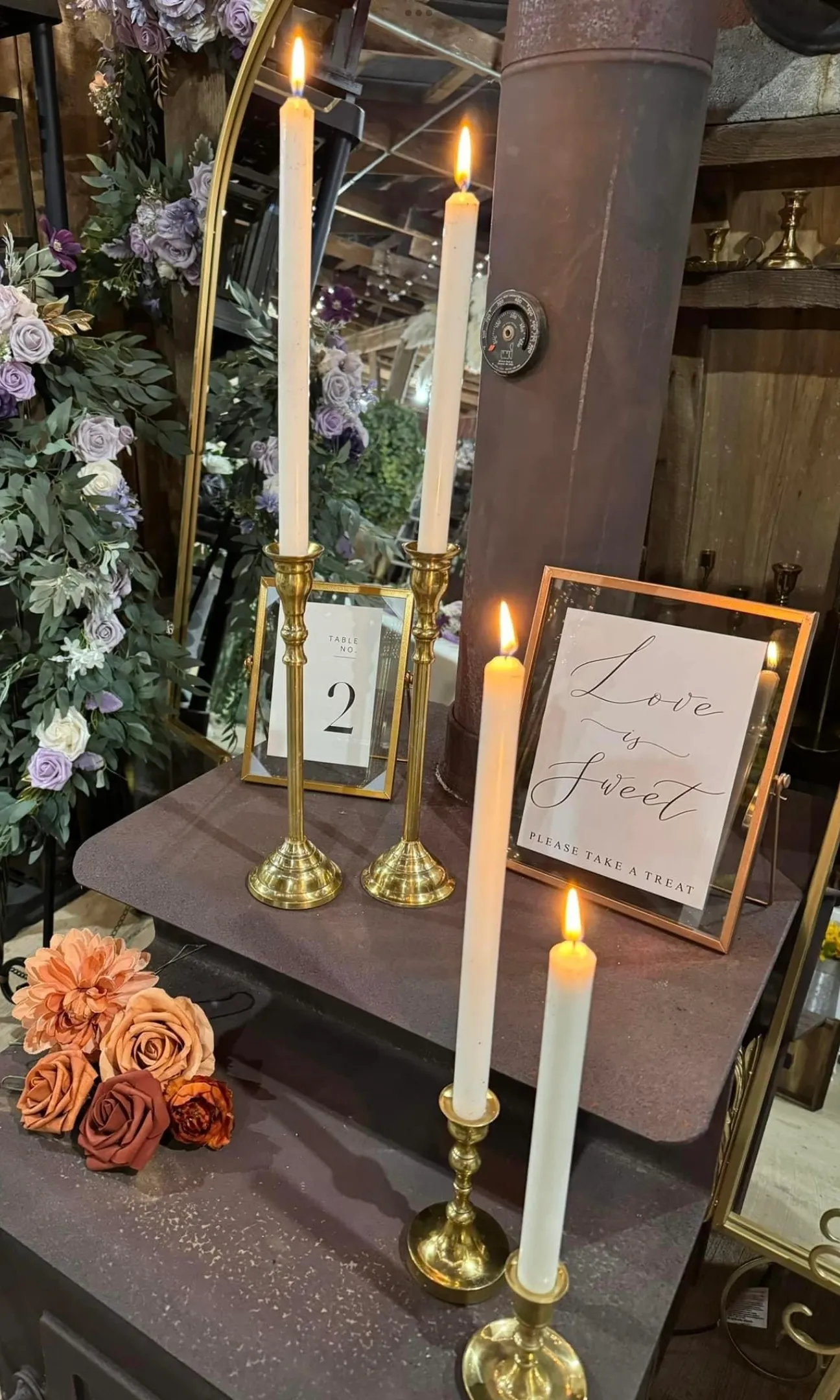 Gold Candlestick Holders