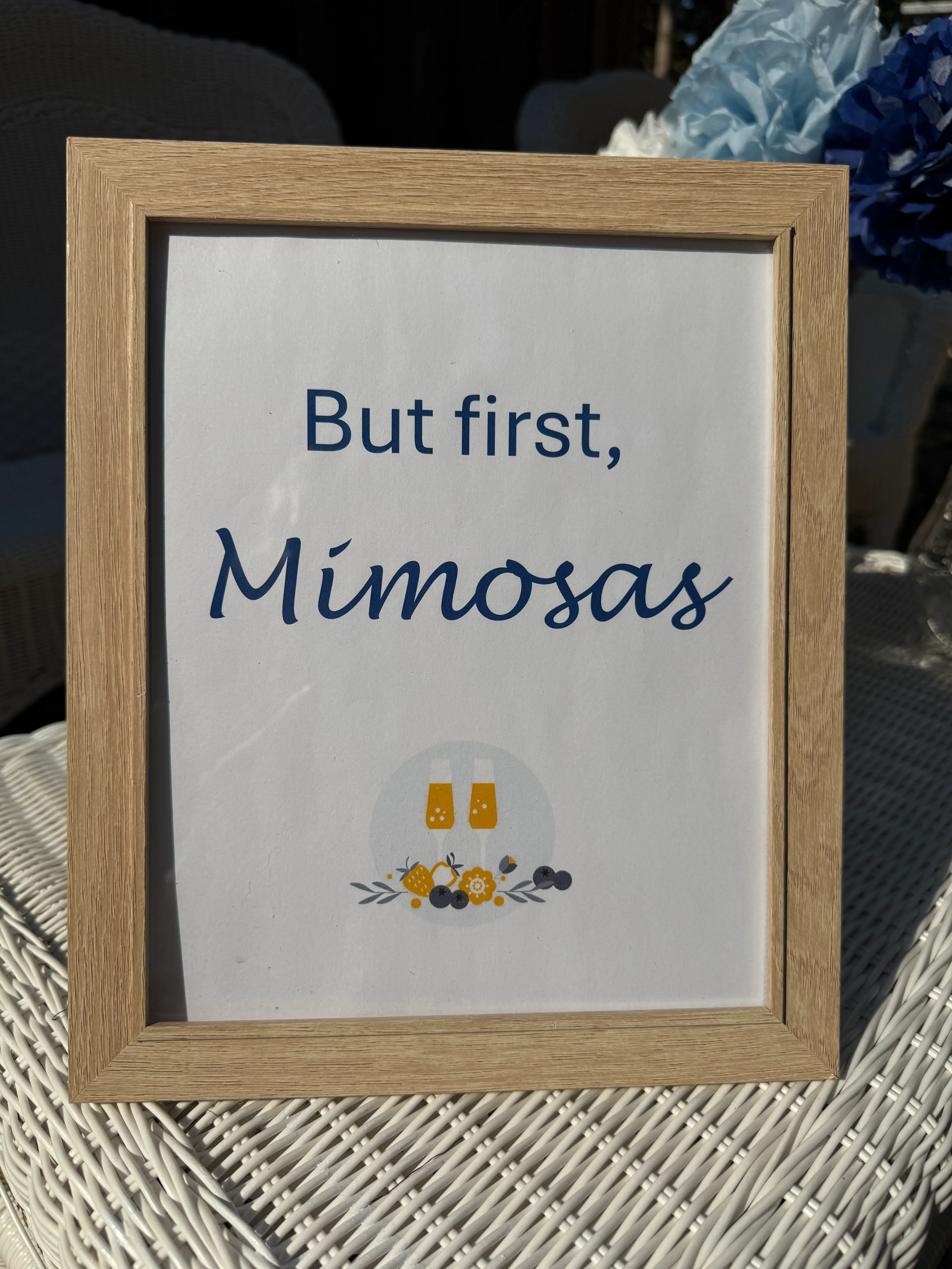 Wooden Mimosas Sign