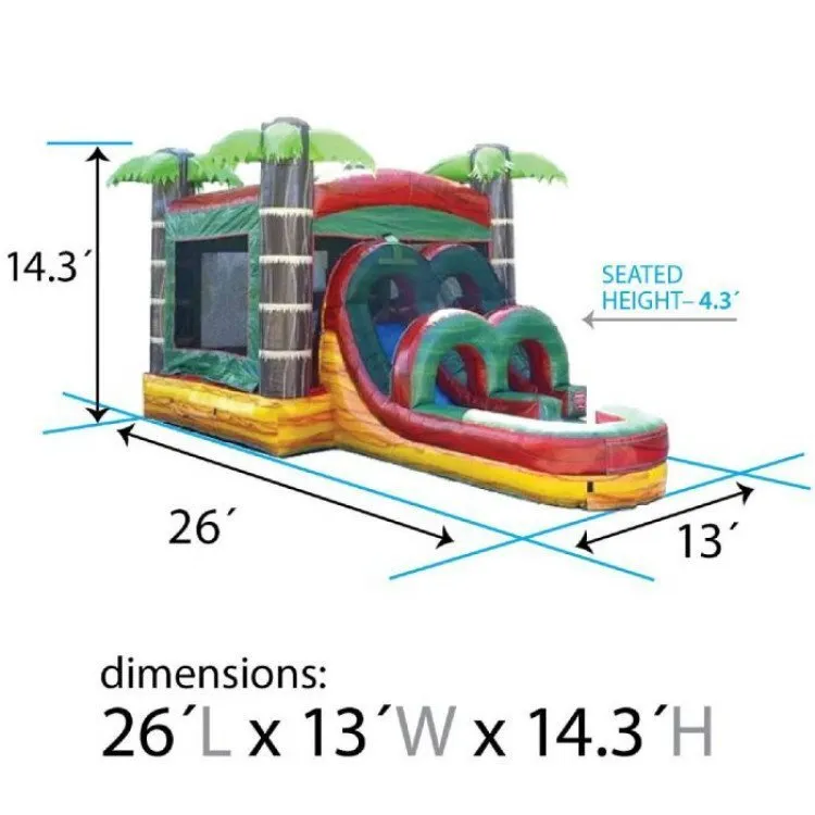 Tropical Marble Bounce House