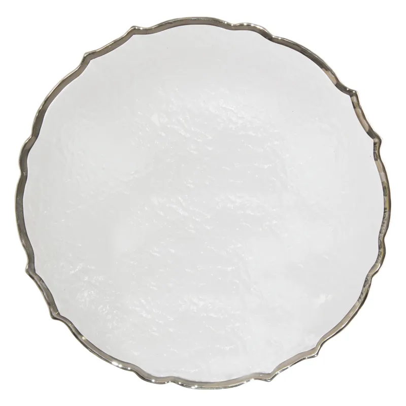 Glass Under Plates Silver Scallop ZAD Hiring