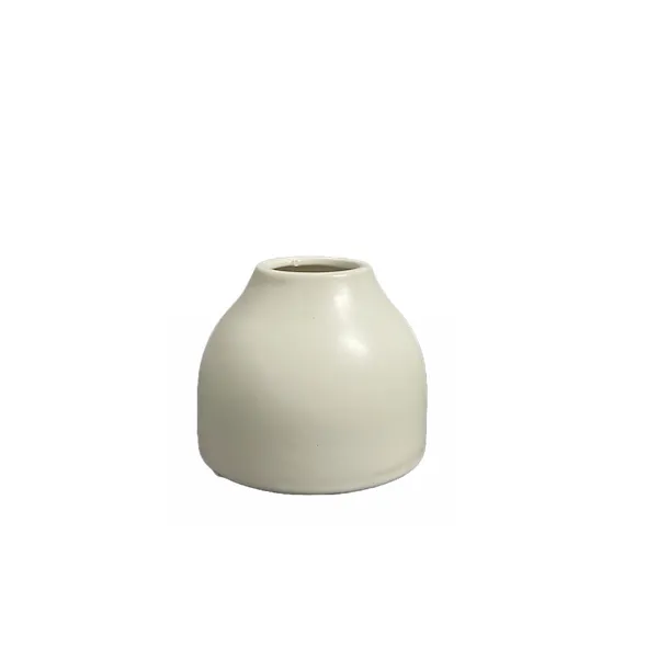 Vase White Ceramic Dome Pot ZAD Hiring