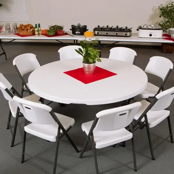 60" Round Plastic Folding Table
