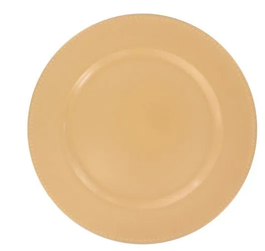 Gold Beaded Rim Charger Plate