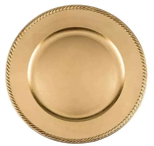 Metallic Gold Rope Braid Charger Plate