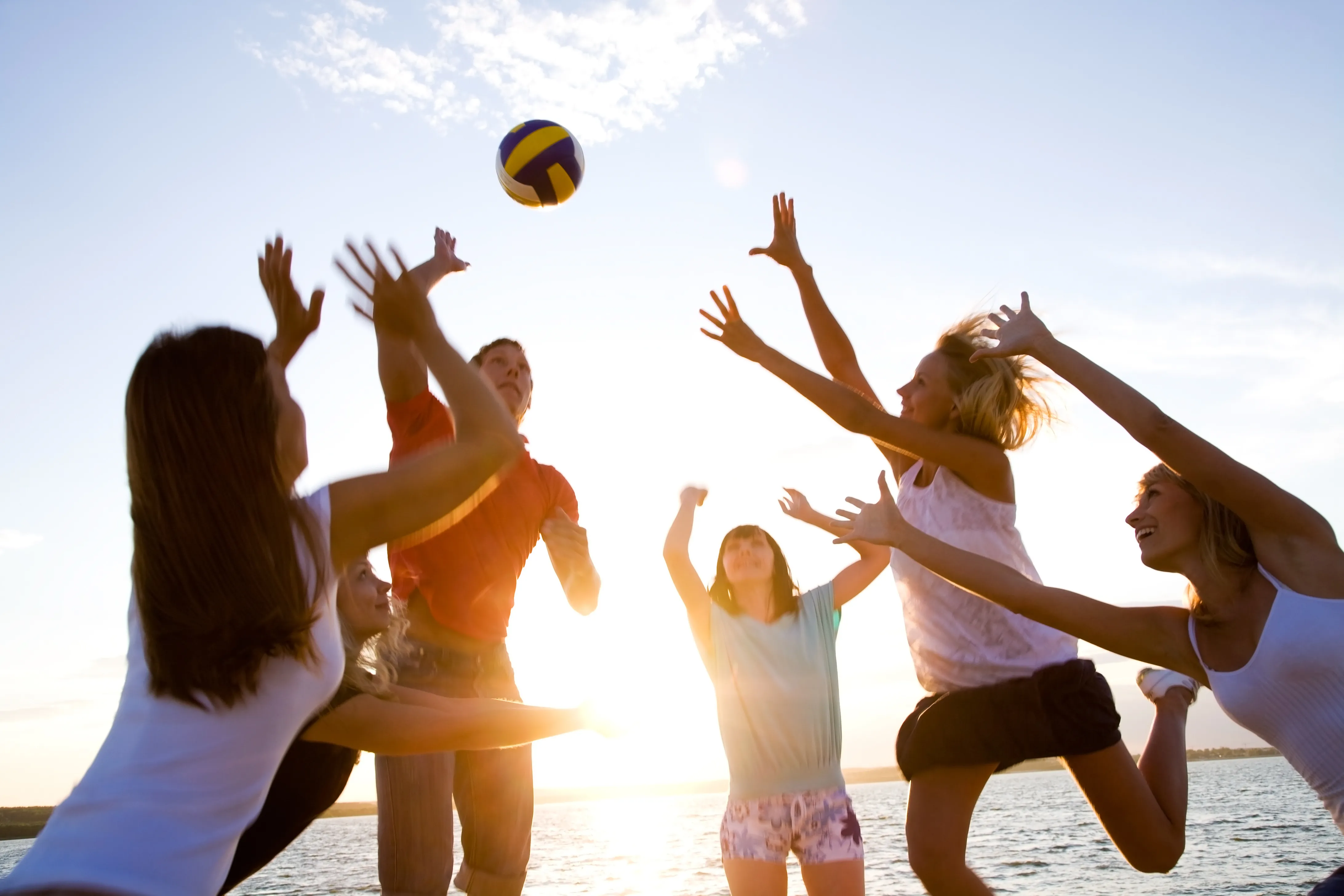 Outdoor Volleyball Net Set with Adjustable Height Aluminum Poles