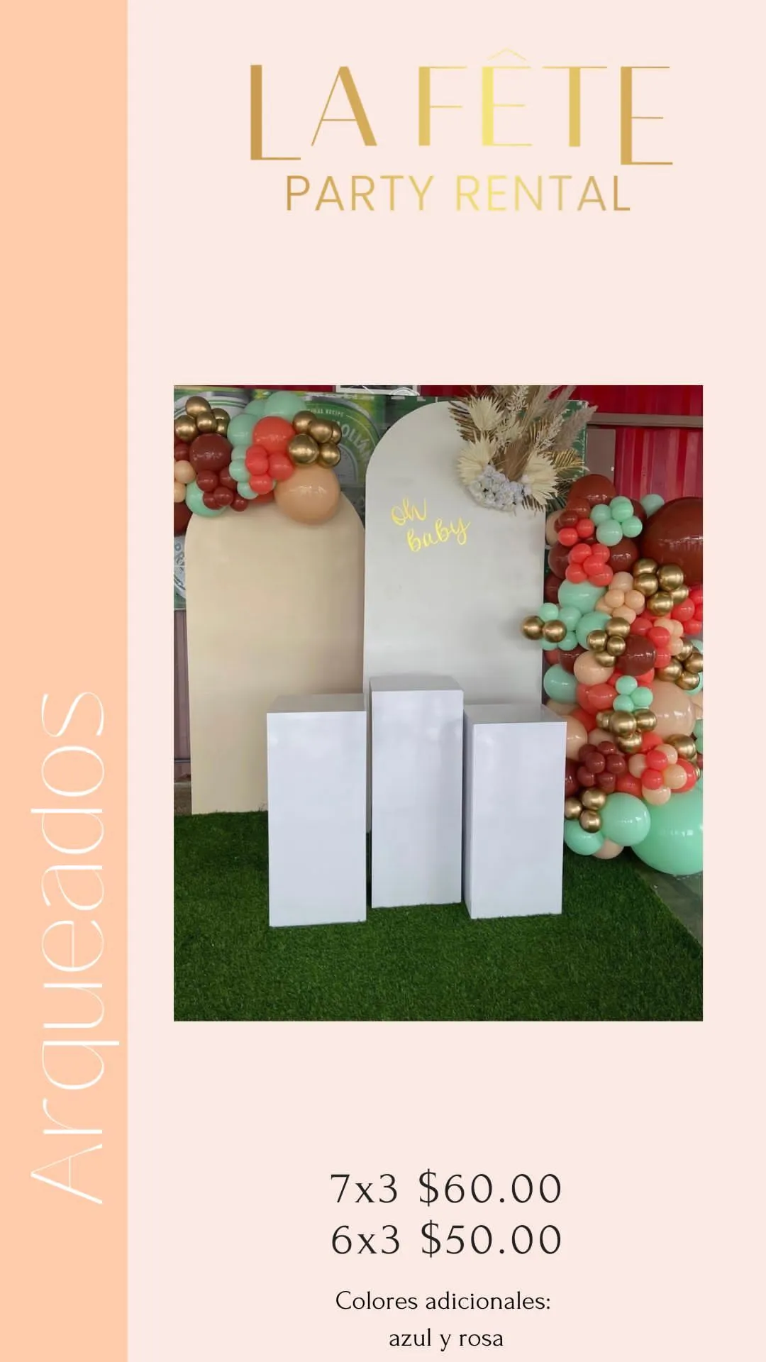Backdrop arqueado crema 7'